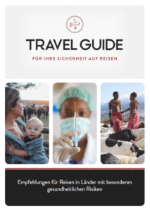 (Risikoreiche Reiseländer) E.Book-Cover, Frau mit Baby im Tragetuch, Spritze und Afrikaner mit Ziegen